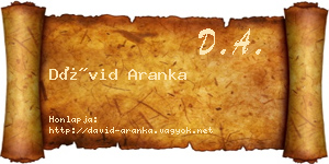 Dávid Aranka névjegykártya